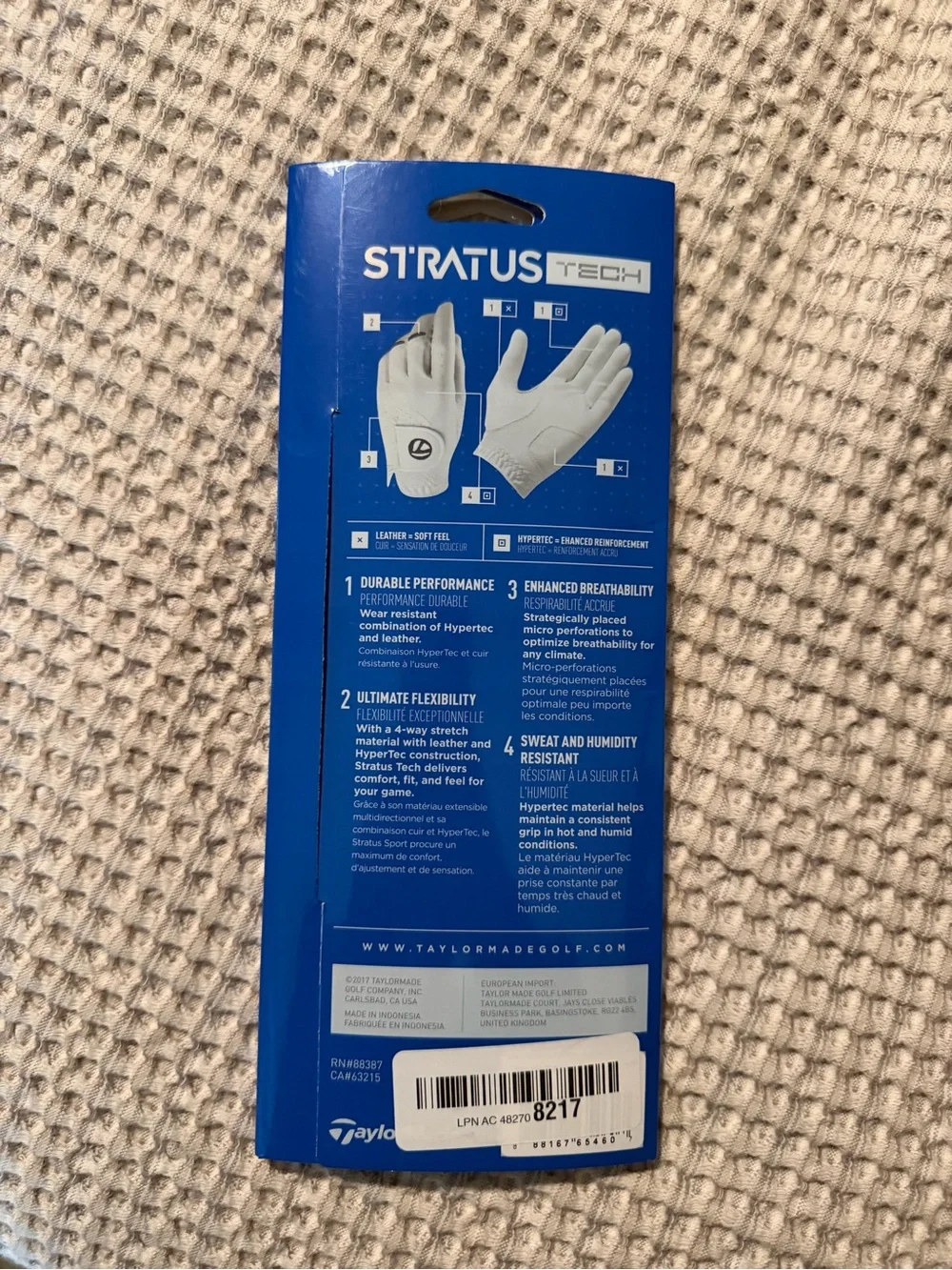 TaylorMade Stratus Tech White Golf Glove Pack